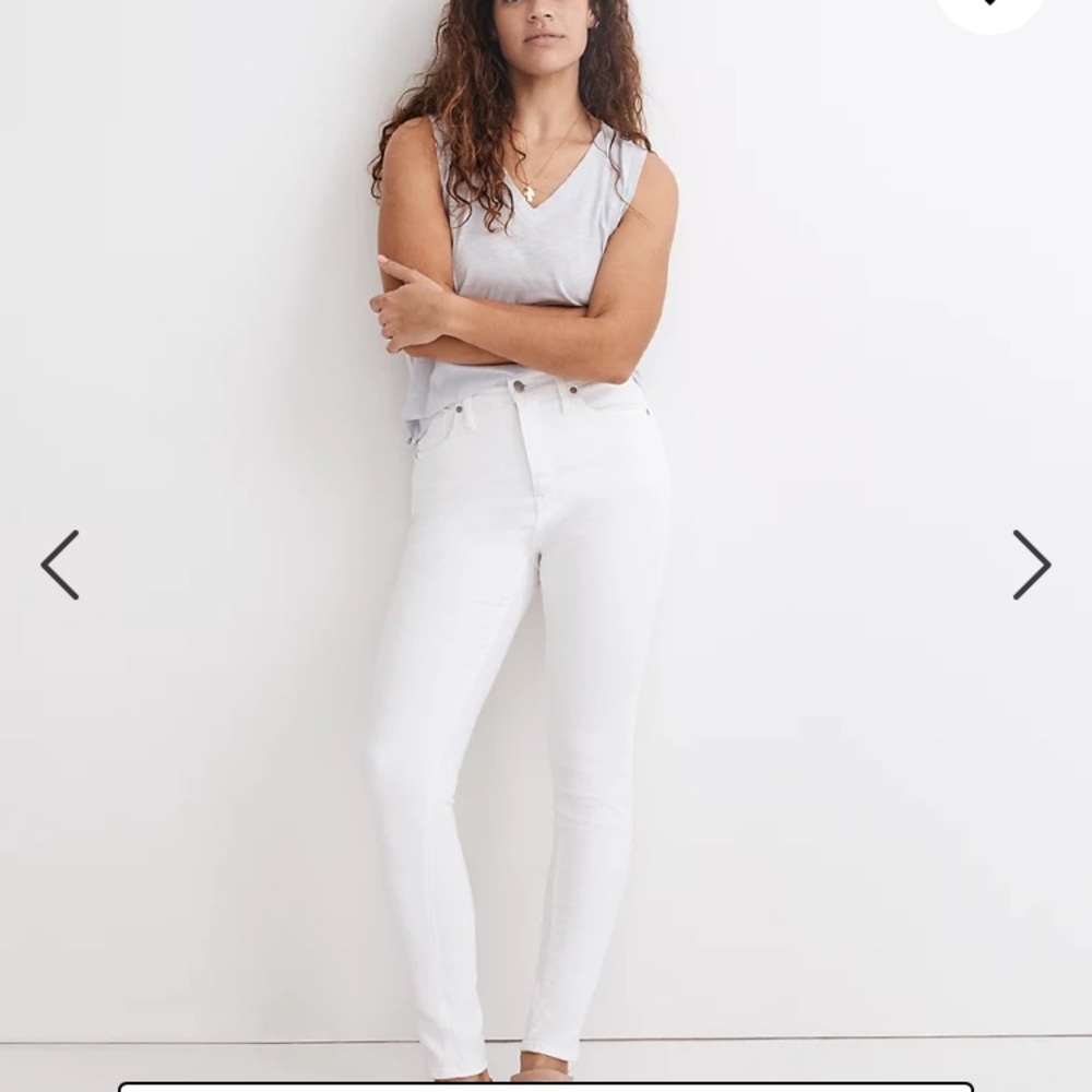 Madwell NWT white high rise skinny jeans size 30